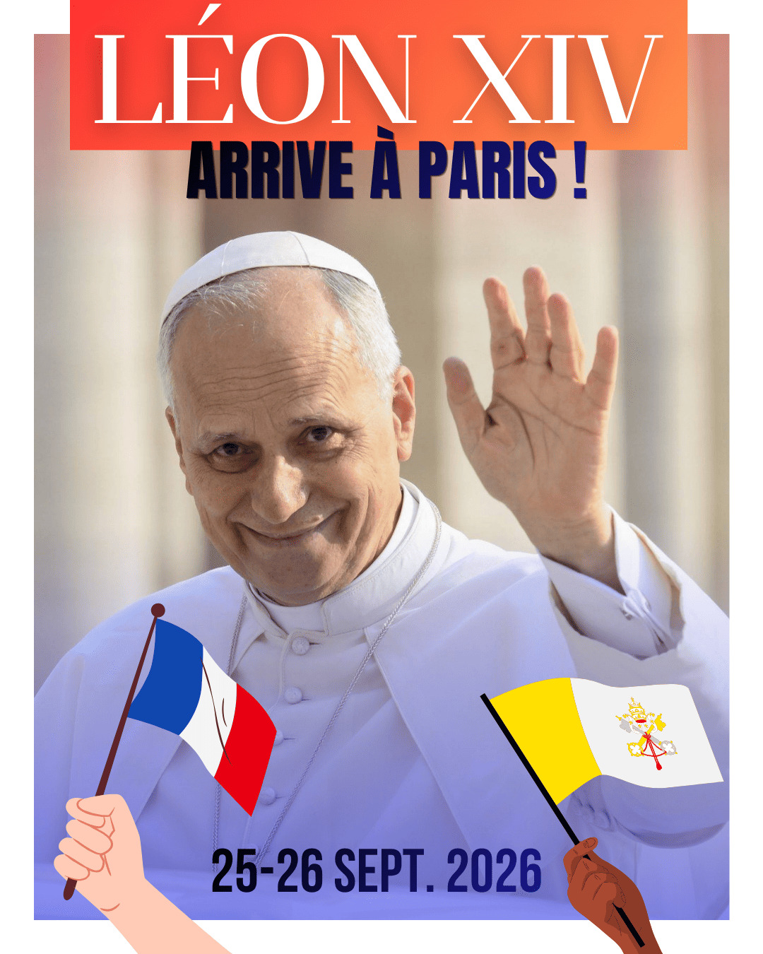 Le Pape Léon XIV arrive à Paris